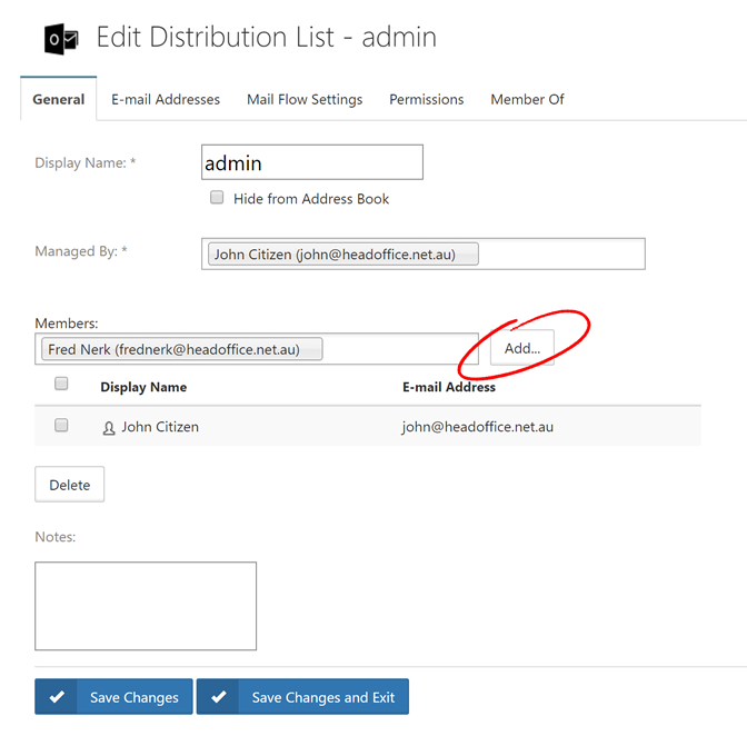 Distribution List Management