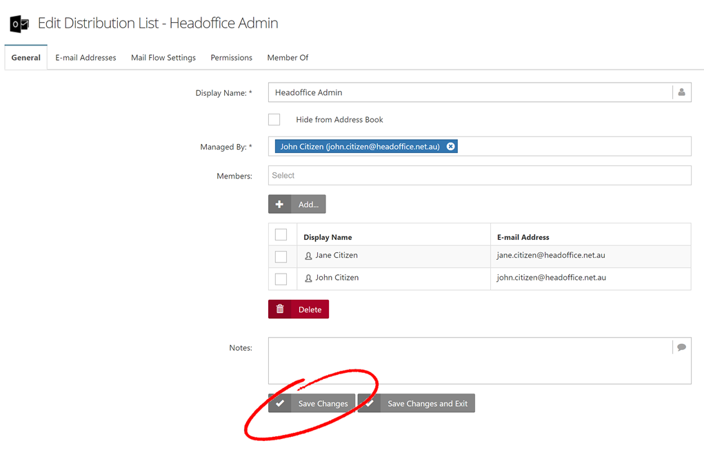 Distribution List Management